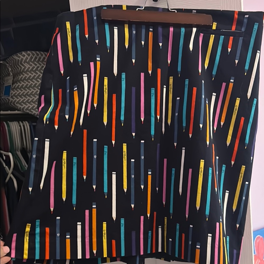 Anthropologie Archival Collection Colorful Pencil Print Skirt